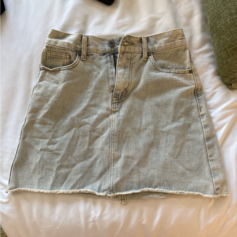 Wishlist Blue A-Line Mini Skirt Casual Resort Wear